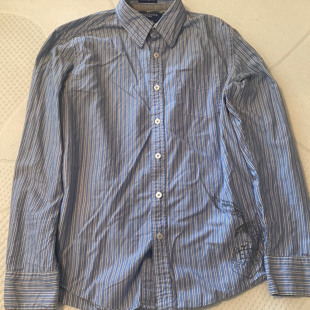 American Eagle Mens Button Down Causal Shirt